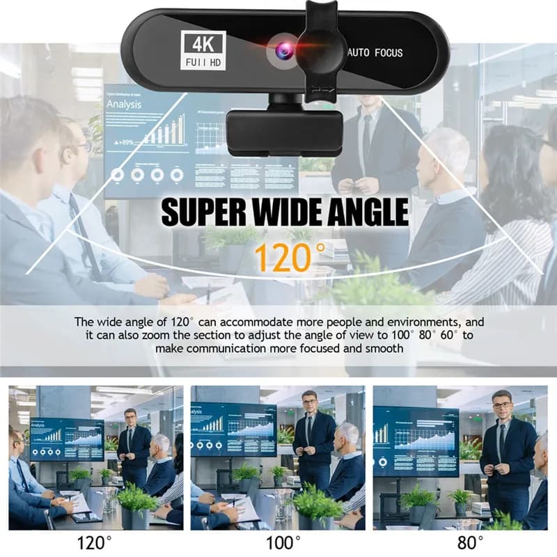8K/4K//2K USB Camera Laptop Mini 1080P Camera with Microphone Sailvde Conference Pc Webcam with Tripod Autofocus