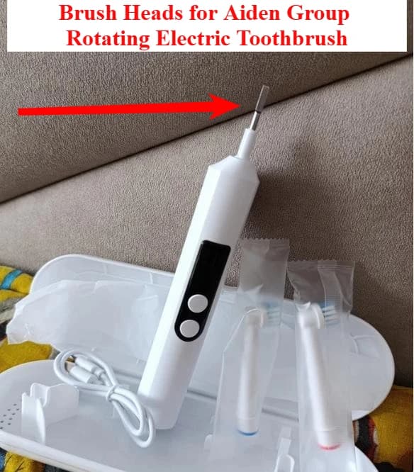 Aiden Group rotary electric toothbrush spare heads, soft bristles, heads for adults and children