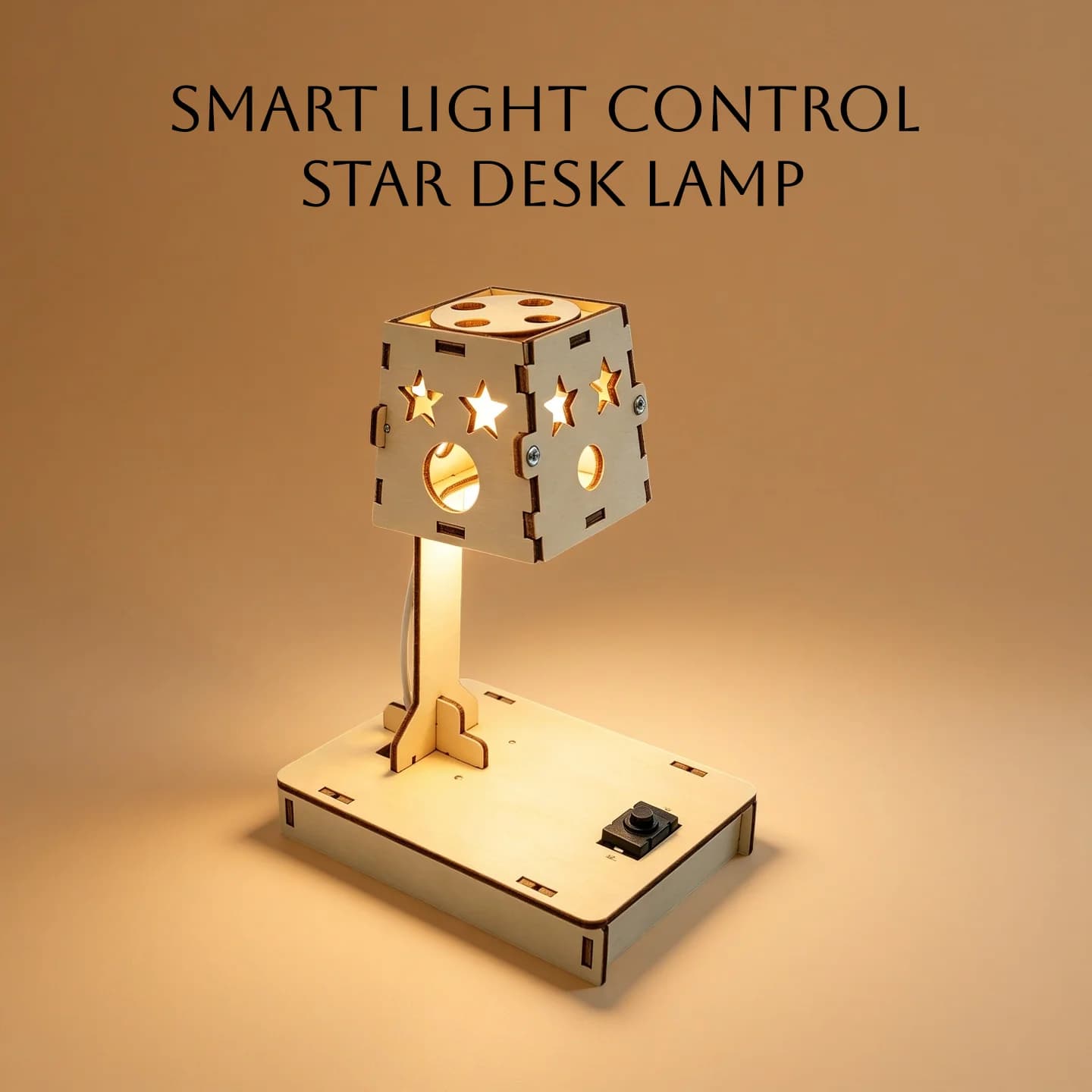 Kit Fai-da-Te per Lampada da Tavolo a Forma di Stella con Controllo Luminoso Intelligente in Legno, Esperimento Scientifico Educativo per Bambini