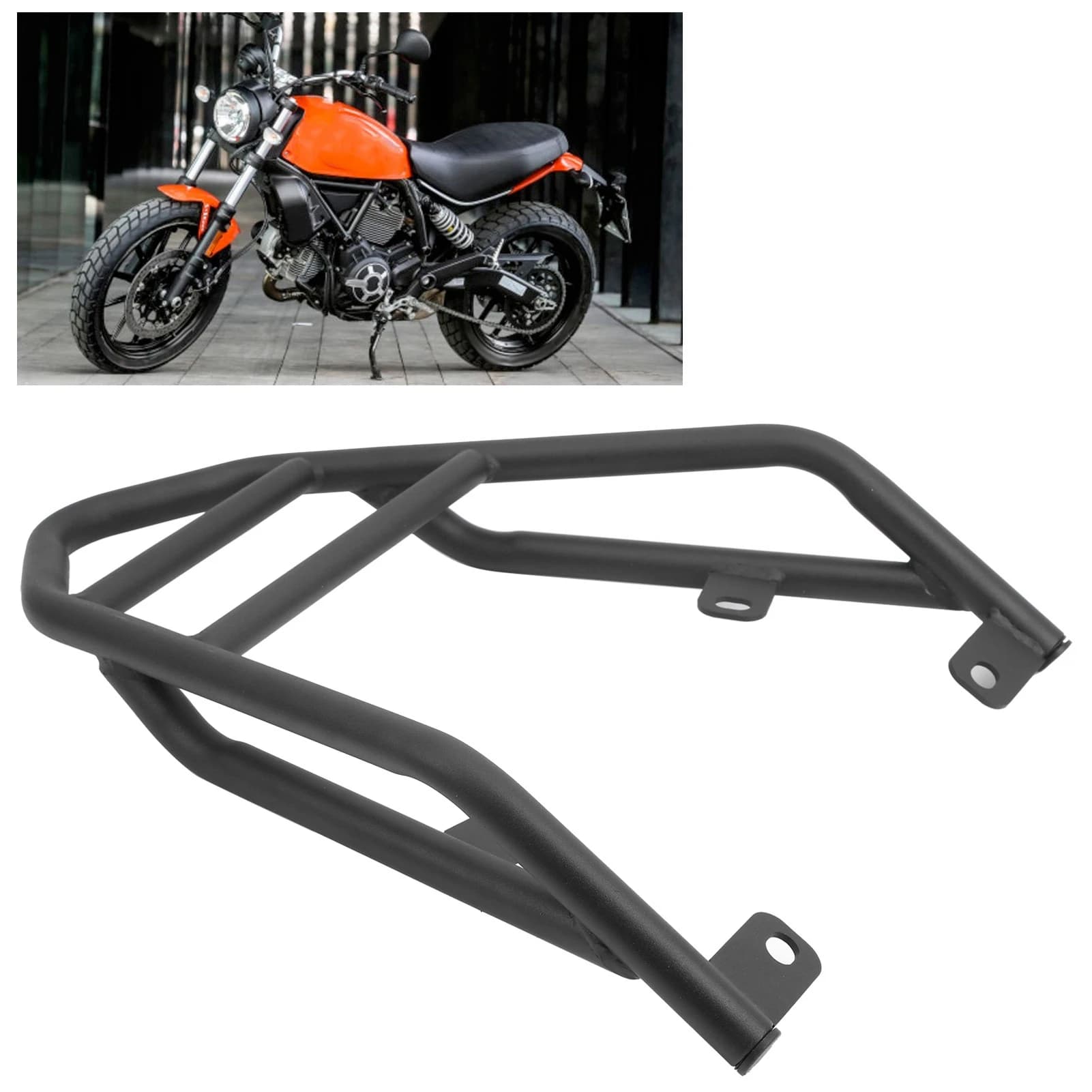 Package holders M516‐B035‐ BLK Rear carrier M516‐B035‐ steel tube bracket BLK Suitable for Scrambler 400 SIXTY2