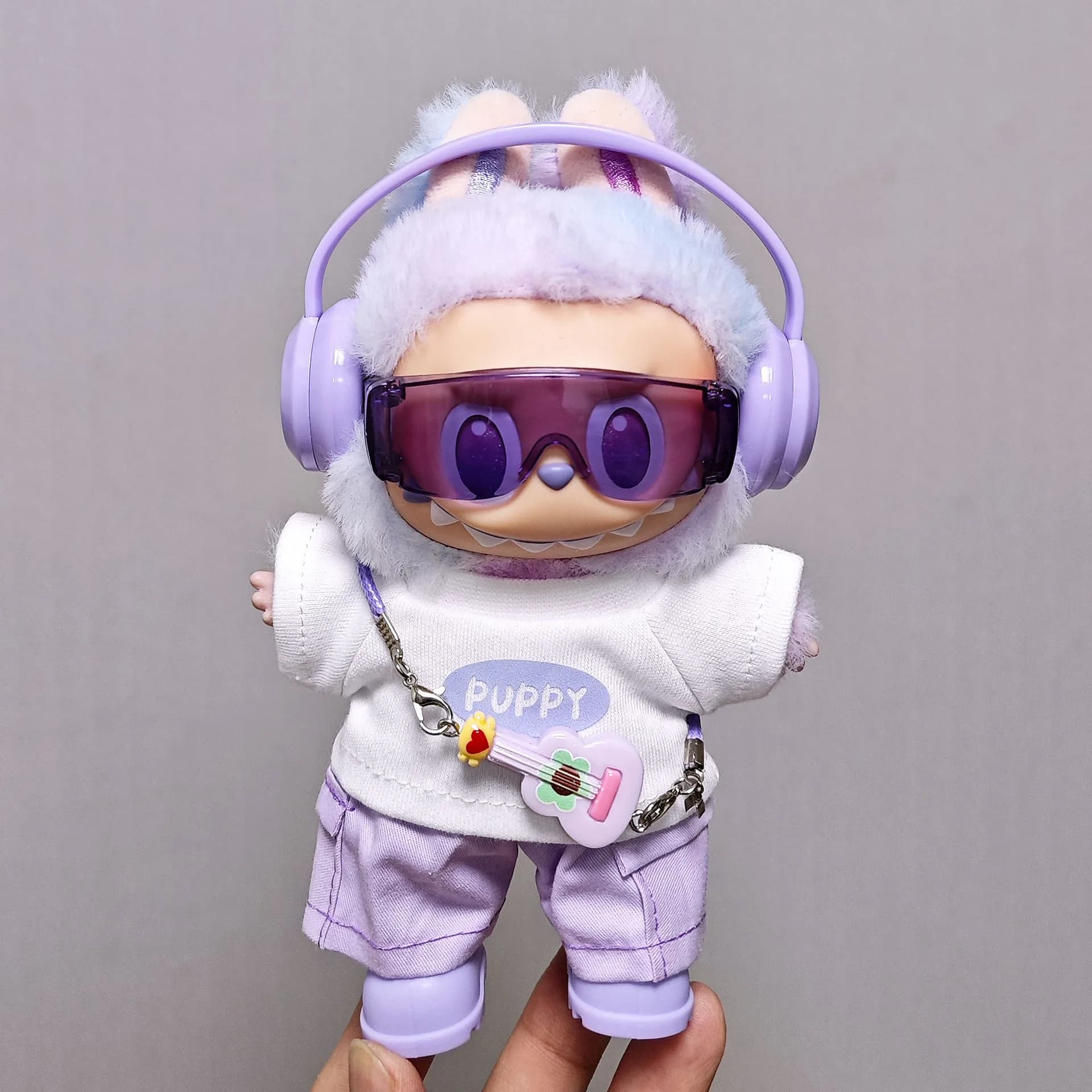 Per Labubu Seleziona vestiti per bambole di alta qualità, 15 cm/17 cmPUPPY Abbigliamento casual Set da 6 pezzi, Abbigliamento universale Labubu