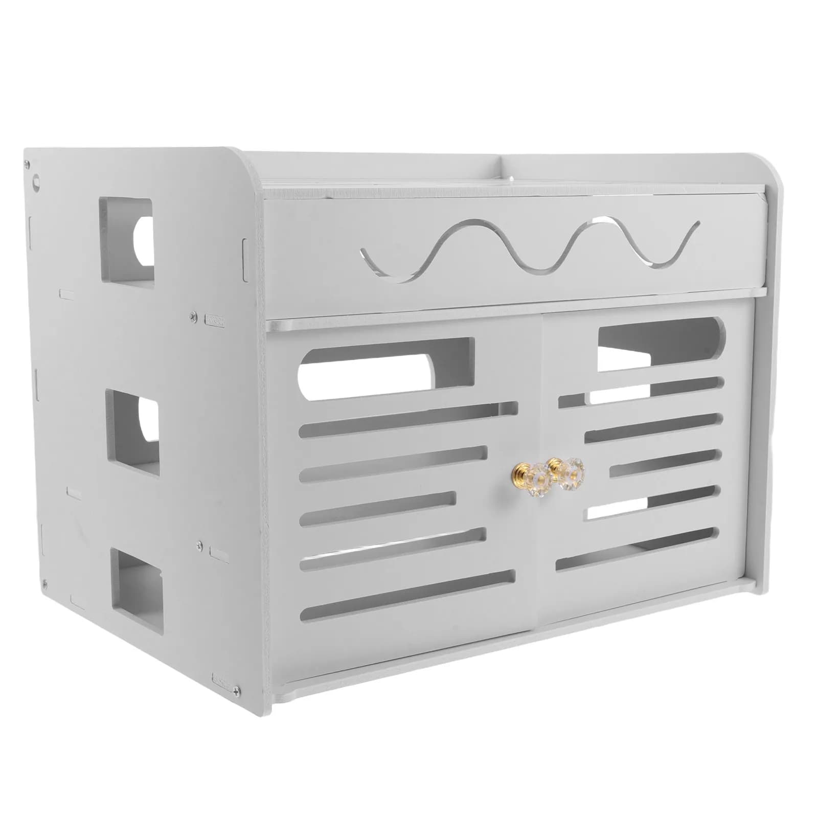 3 Layers WiFi Router Storage Box Wireless Router Organizer Box Cable Management Rack Modem Power Strip Cable Cover Organizer