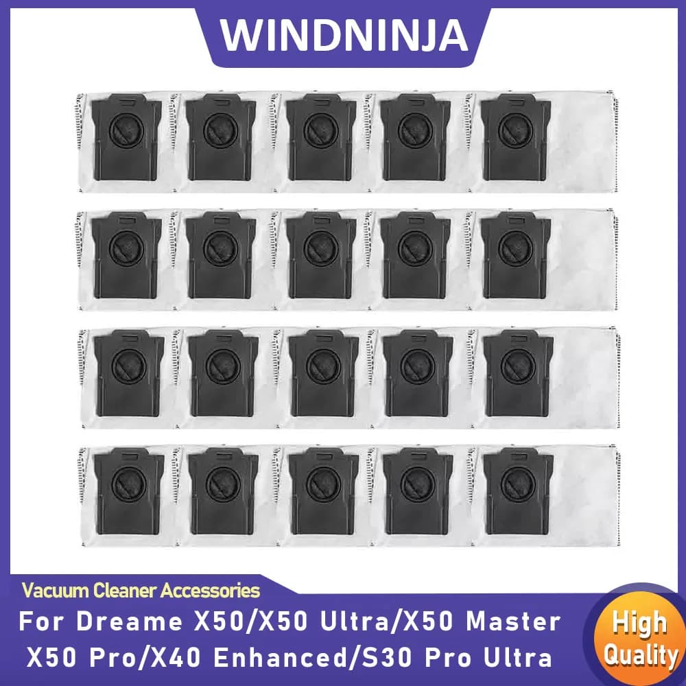 Sostituzione del sacchetto per la polvere per Dreame X50/X50 Ultra/X50 Master/X50 Pro/X40 Enhanced/S30 Pro Ultra/X40 Pro Ultra/X40 Pro Robot aspirapolvere