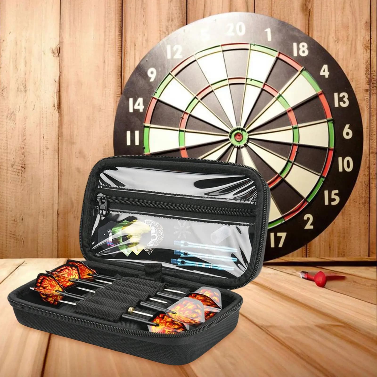 Scatola Portatile in EVA per Freccette, Organizzatore Compatto per Accessori, Contenitore Professionale per Giocatori Esperti
