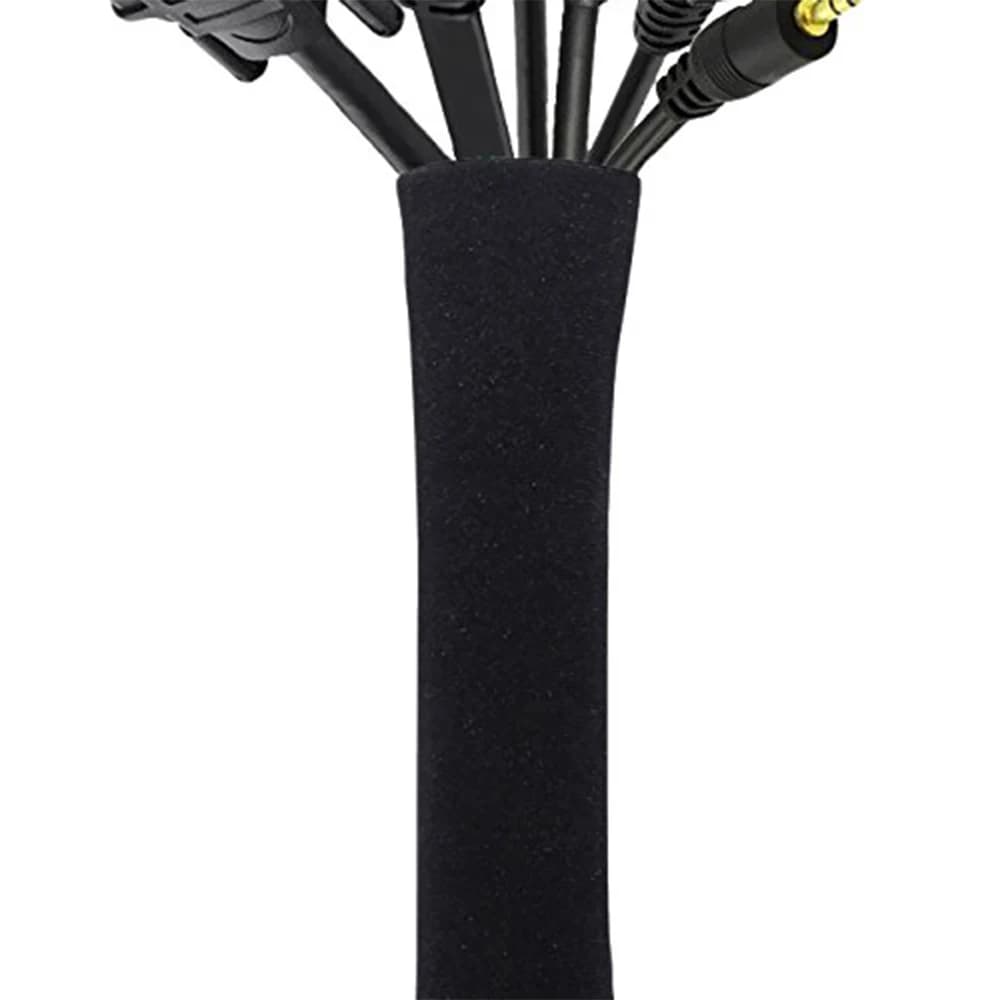 Manicotto per la gestione del correttore dei cavi Organizzatore di cavi per TV Computer Copertura del cavo in neoprene Protezione per nascondere cavi Design con cerniera 50 cm