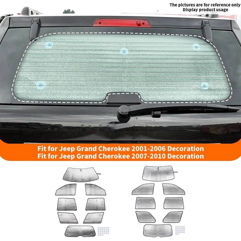 SHINEKA Parasole per Parabrezza Auto, Protezione UV, Copertura Visiera Anteriore per Jeep Grand Cherokee, Accessori