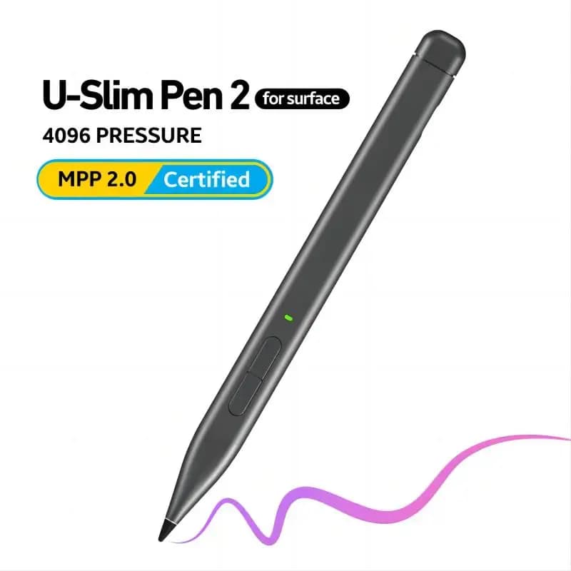 Penna sottile 2 per Surface Pro 8 9, stilo con riconoscimento del palmo a 4096 livelli di pressione, compatibile con Surface Laptop Studio 2, Duo 2, ASUS, HP, DELL
