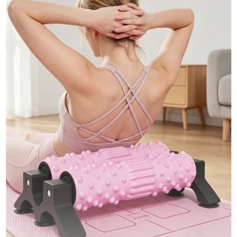 Fitness Massage Roller Wheel for Muscle Relaxation Double Support Foam Axis Yoga Column Leg & Back Body Shaping Tool