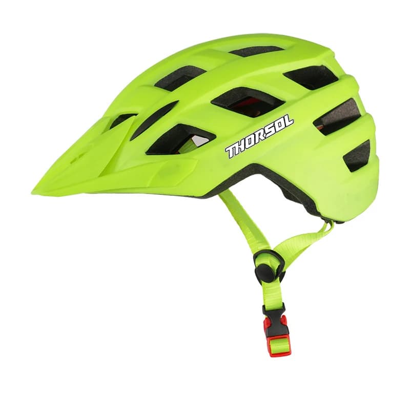 THORSOL Fluorescent Green Cycling Helmet Comfort Bike helmets MTB Safety for bicycle light cables Unisex Bike Helmet