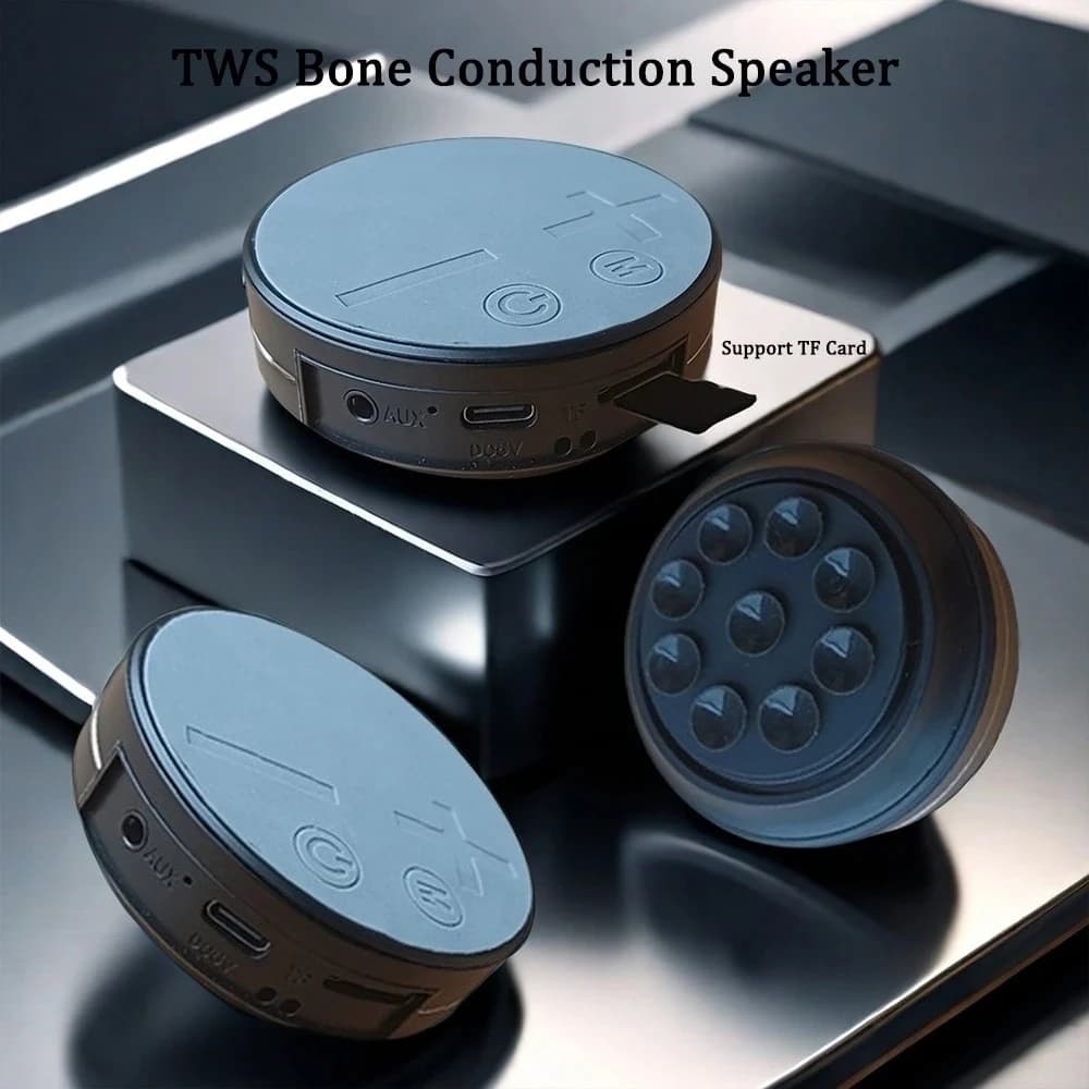 Altoparlante a conduzione ossea TWS di grandi dimensioni Altoparlanti Bluetooth wireless TWS Supporto per scheda TF Riproduzione di musica Subwoofer Scatola audio stereo