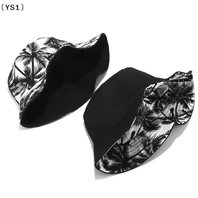 〔YS1〕Two Side Bucket Hat For Men Women Hip Hop Fisherman Hat Adult Summer Flat Cap