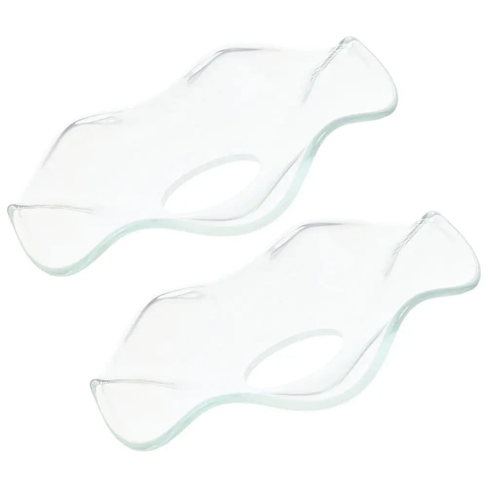 2 Pezzi Anelli Raccogligocce in Vetro Trasparente, Portacera Decorativi, Accessori per Candele, Decorazioni per Tavoli da Matrimonio, per Candele a Cono