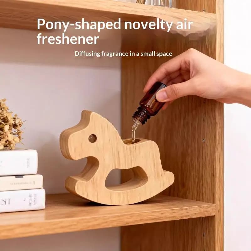 1PCS Horse Wooden Shaped Essential Oil Diffuser Fragrance Diffuser Suitable For Home Bathroom Car Decoration