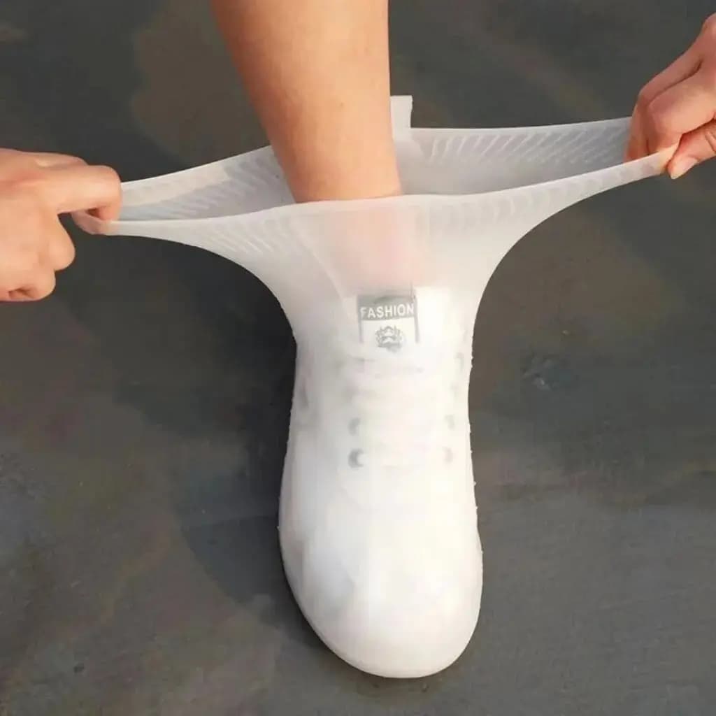 Anti-slip latex shoe covers, reusable shoe covers, elasticized waterproof shoe covers for outdoors