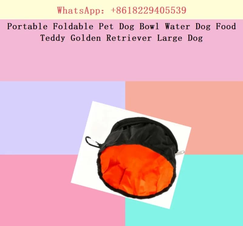 Portable Foldable Pet Dog Bowl Water Dog Food Teddy Golden Retriever Large Dog