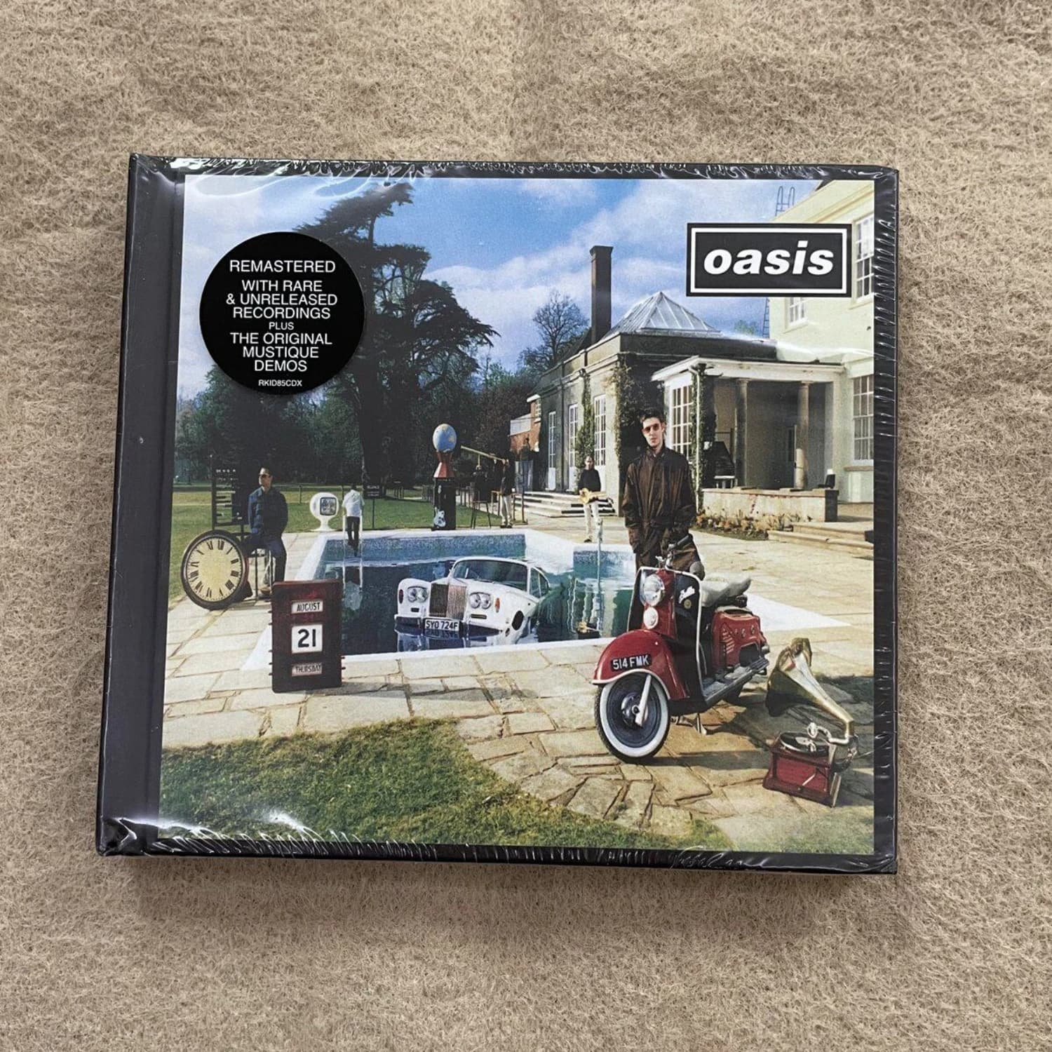 Raro CD Audio Sigillato di Oasis Remastered, Britpop Alternative Rock con Demos e Outtakes Non Pubblicati, Oggetto da Collezione