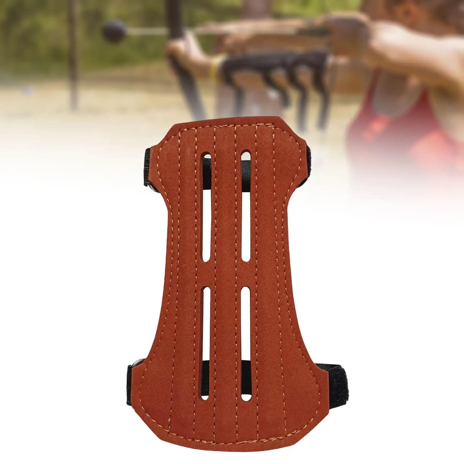 Archery Arm Guard Wear Resistant PU Leather Arm Protector Archery Accessory for Bow Arrow Target