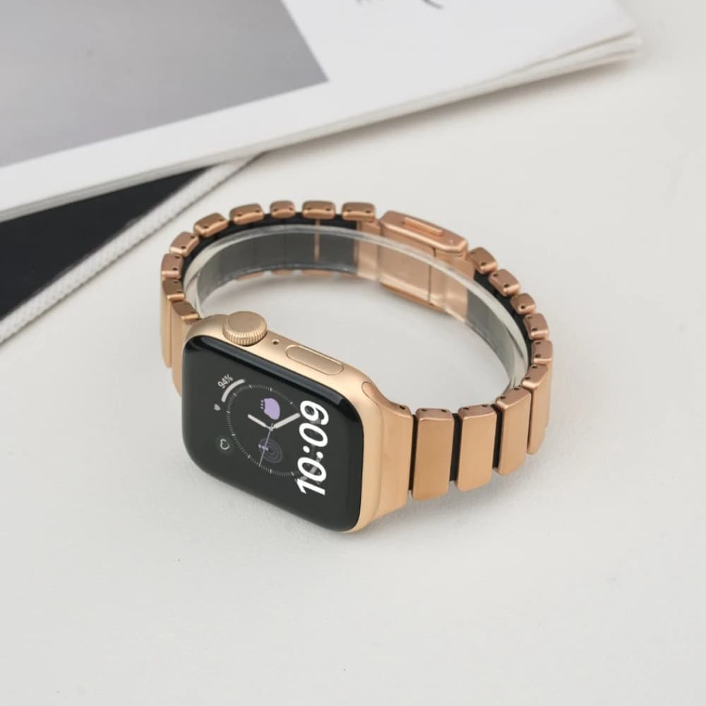 Metal Stainless Steel Women Rubber Band for Apple Watch Series 11 10 42mm Magnetic Strap for iWatch 9 8 7 6 5 4 3 41mm 40mm 38mm