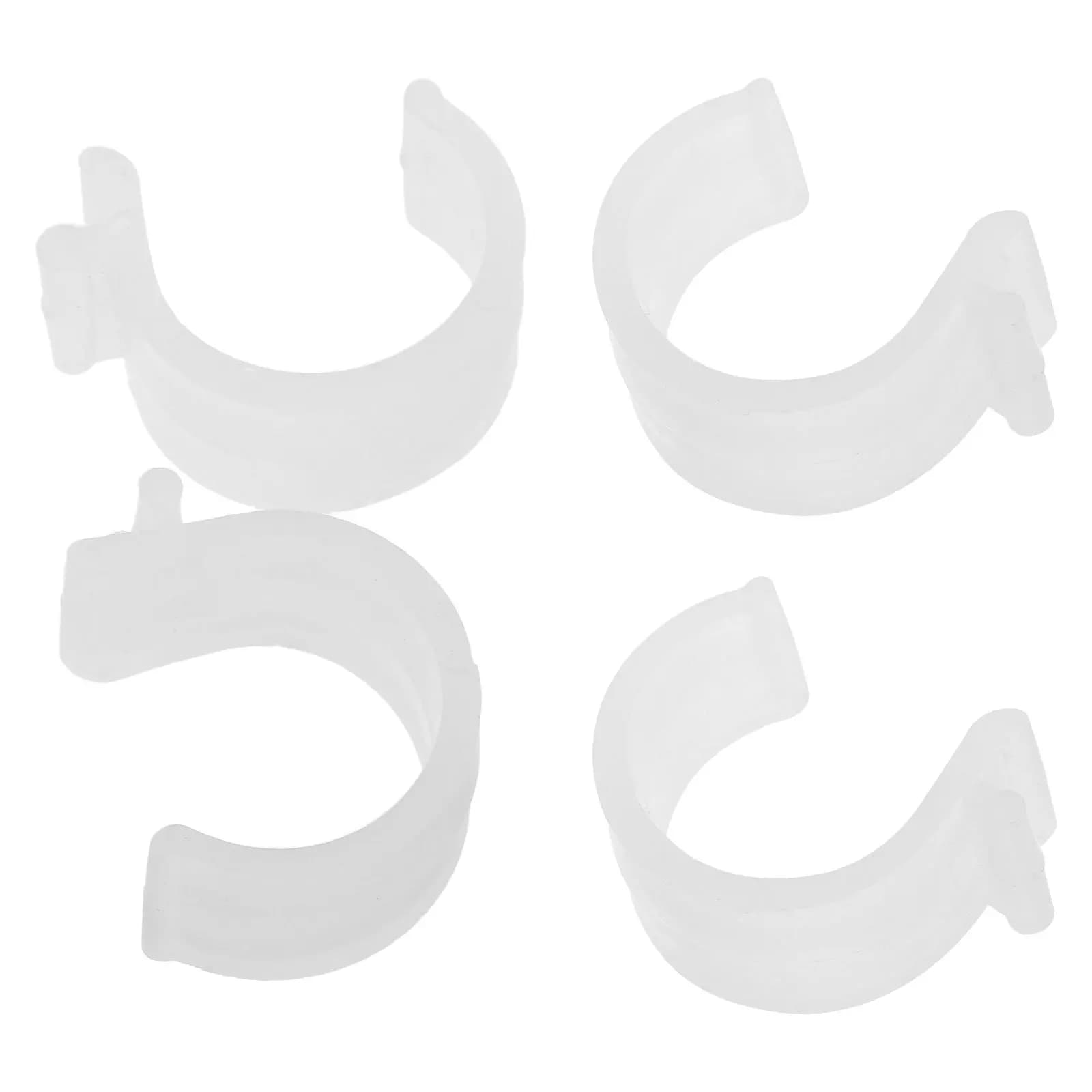 4 Pezzi Supporti per Aste Tenda in Plastica con Cuscinetti Antiscivolo a U per Clip Porta Tenda Doccia 26-28mm Uso Domestico