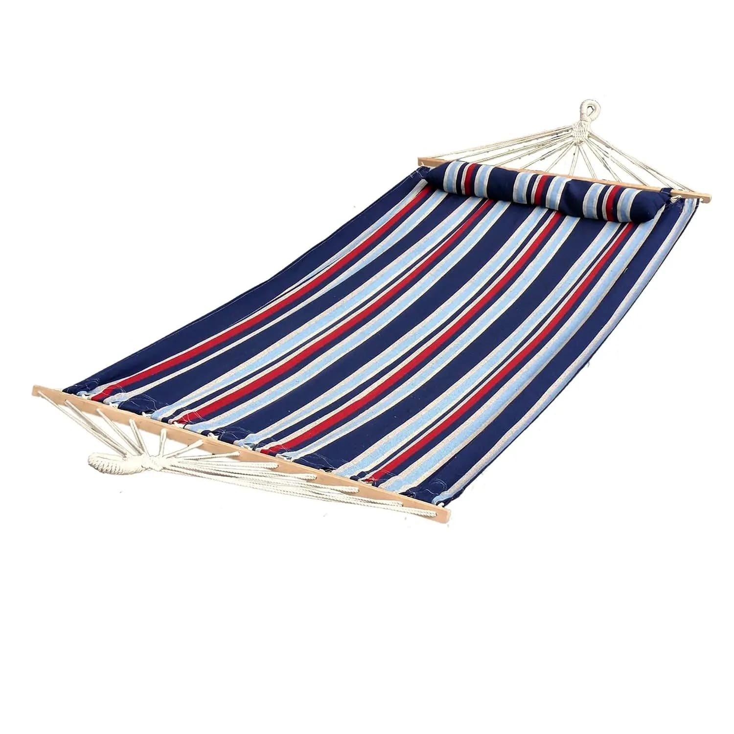 BH-404C 48in Wide Caribbean Hammock w/Pillow, Outdoor Poolside Patio Backyard Hammock, Includes Velcro Straps &, Customized