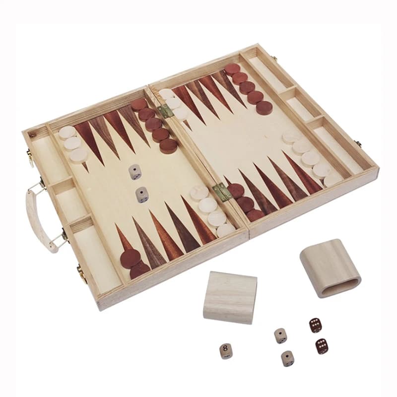 Set di scacchi da Backgammon portatile in legno giochi da tavolo di lusso scacchiera da Backgammon professionale gioco da tavolo per famiglie da viaggio regalo per bambini