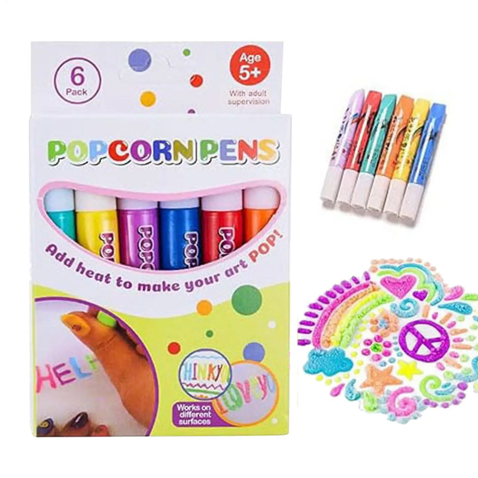 Magic Paint Set 6PCS Creative Markers Funny Bubble Pens Portable Paint Set Children for Scrapbooks Art Projects Classroom