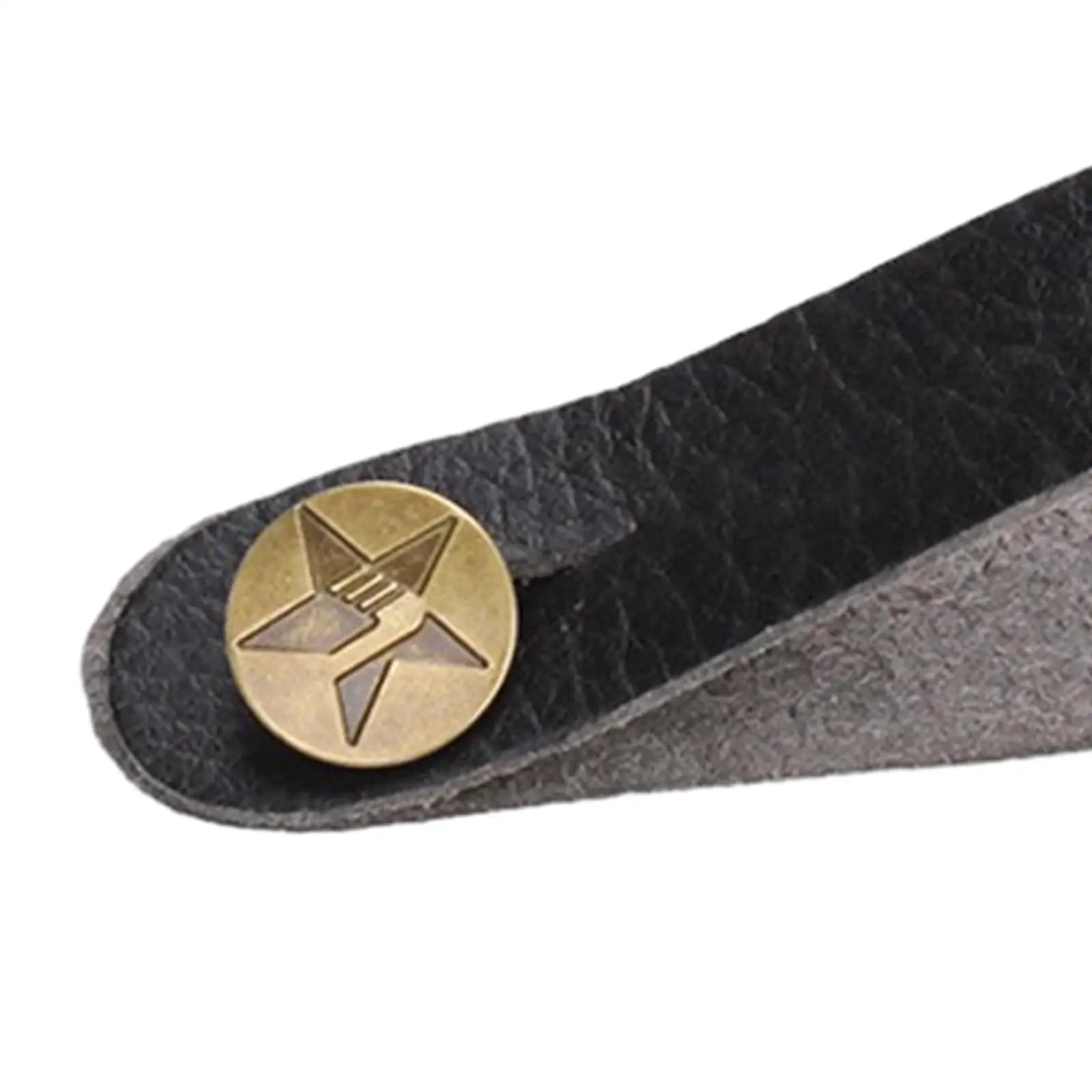 Guitar Strap Lock PU Leather Headstock Adapter Quick Release Guitar Neck Link Strap Picks Holder for Classic Acoustic Guitar