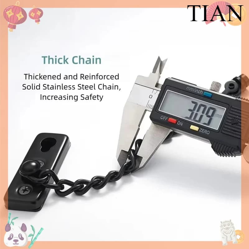 Hotel & Home Stainless Steel Anti-Lock Door Chain, Anti-theft Chain, Security Protection Home Door Lock, Multi-color Optional