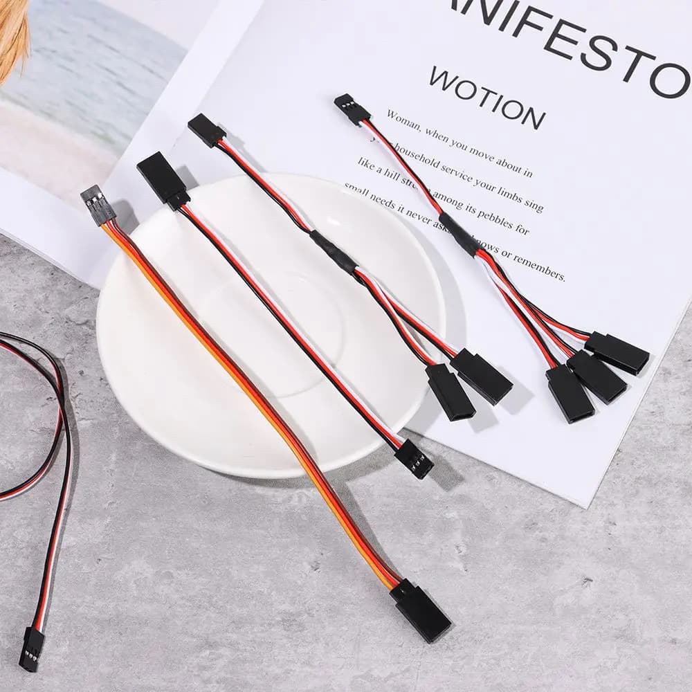 1/5 pz 100mm/150mm/200mm/300mm/500mm RC Servo cavo di prolunga prolunga Y cavo di prolunga cavo JR per elicottero Rc Rc
