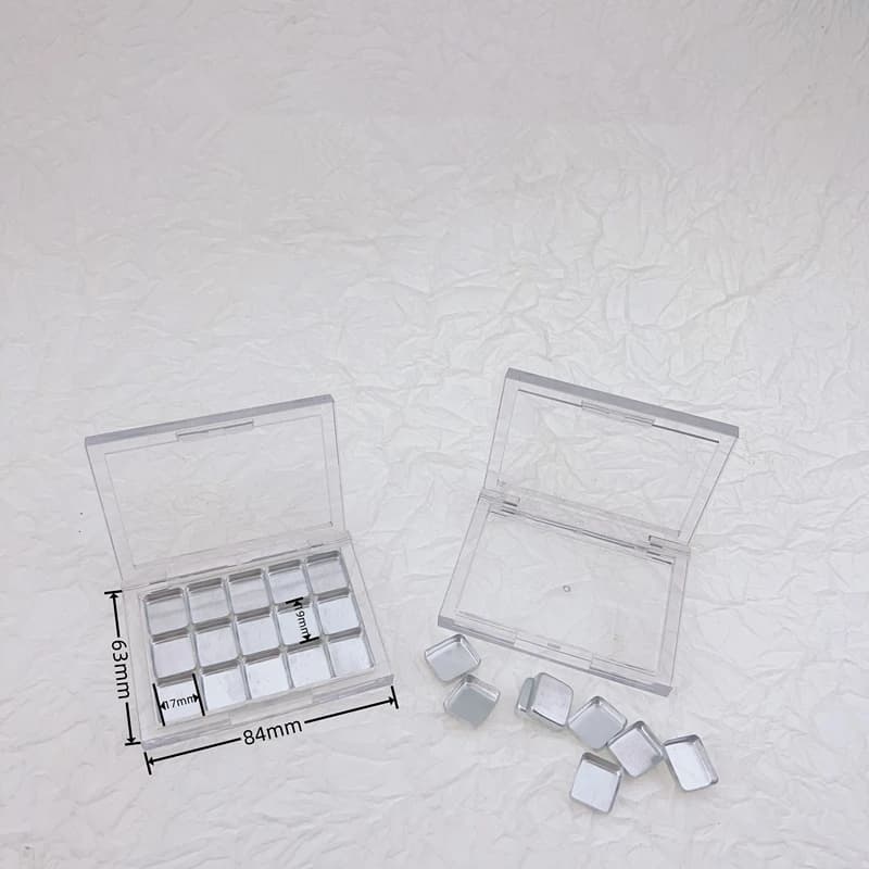 50 pieces of blank palette for eye shadows, eye makeup containers, for women, girls, beginners in makeup, diy tool for eye shadows