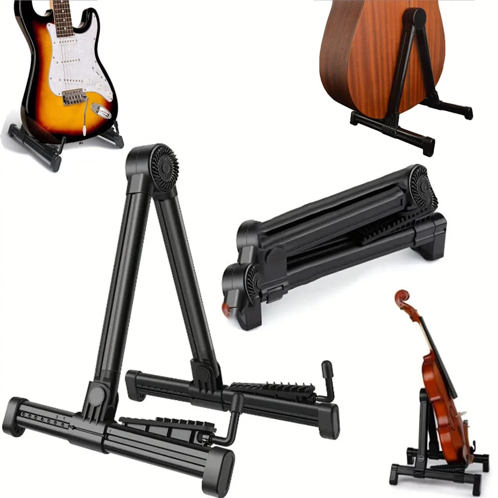 Supporto per chitarra pieghevole con telaio in ABS universale per basso elettrico classico acustico Banjo Ukulele Supporto portatile A