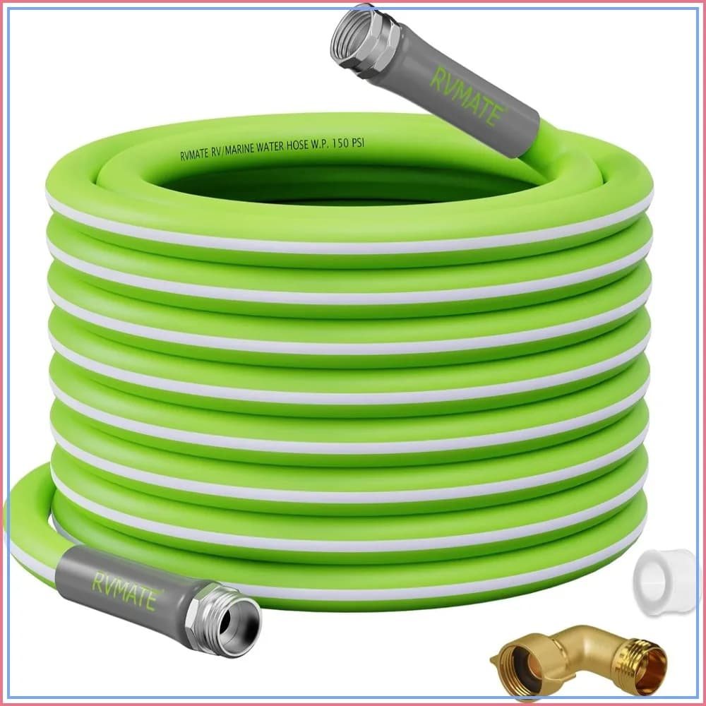 Water pipe RV 100FT, 5/8" Water pipe ID Without rain, Garden pipe without loss for RV/Roulotte/Camping