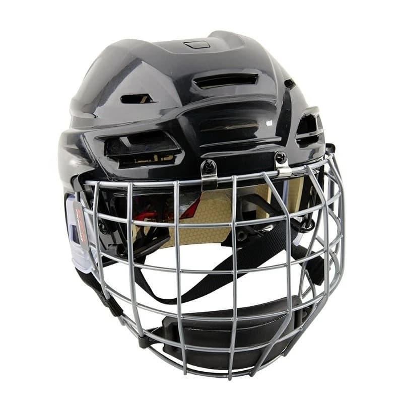 Casco da hockey su ghiaccio Pattinaggio a rotelle da rugby con tappo antigoccia Portiere da hockey per bambini adulti su ghiaccio