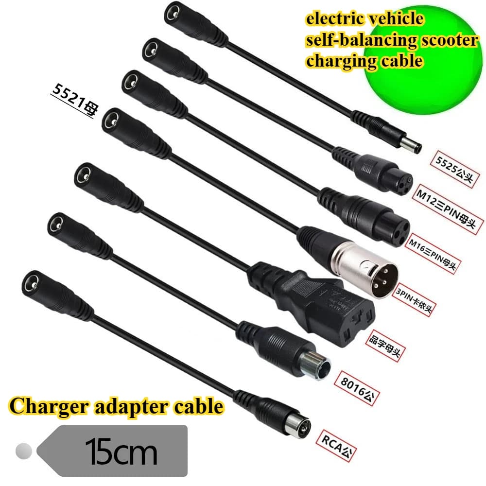Alimentatore DC5.5 * 2.1 a Canon Head, Head Aviation, Balance Car RCA, Cavo di conversione caricabatterie per veicoli elettrici
