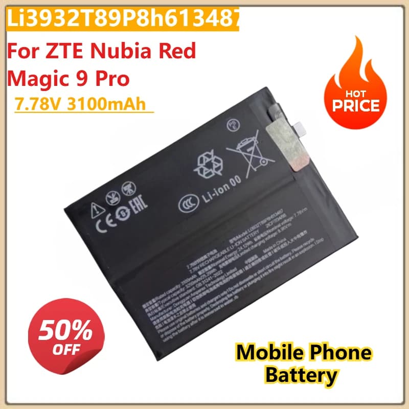 For ZTE Nubia Red Magic 9 Pro Smart Mobile Phone Battery Reliable Efficient 7.78V 3100mAh Li3932T89P8h613487