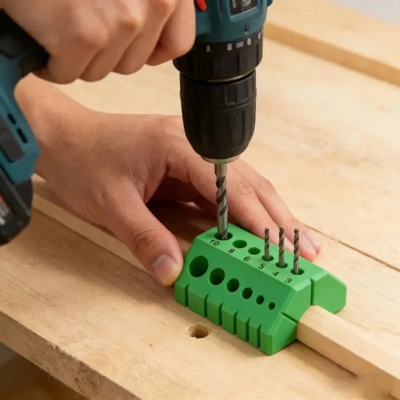 Guida per Punte da Trapano Stampata in 3D, Misura Unica, Strumento Portatile per Fissaggio Trapano Elettrico per Fai-da-te e Lavorazione del Legno