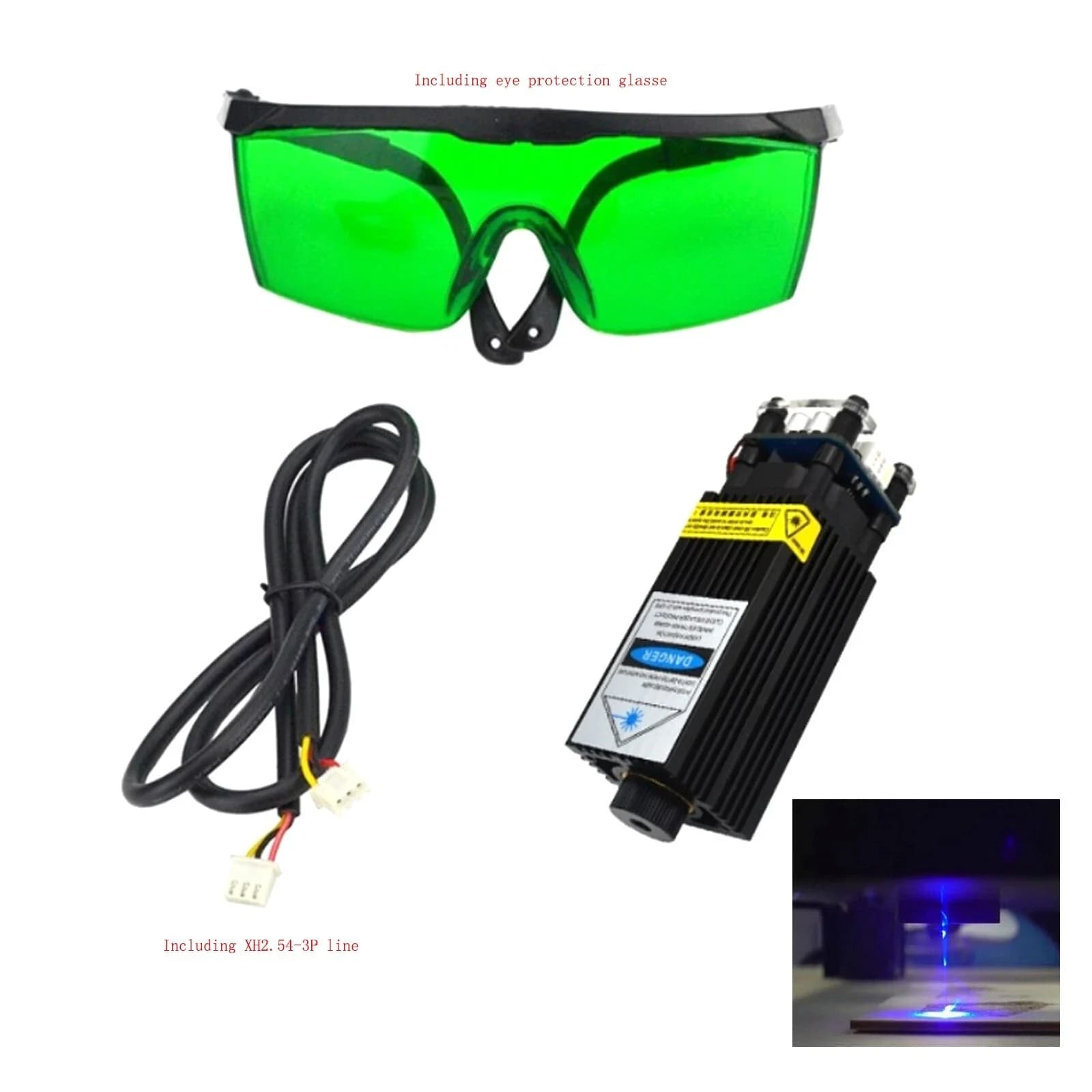 Modulo per incisione laser blu 450nm 1.6W per stampa 3D/incisione fai-da-te