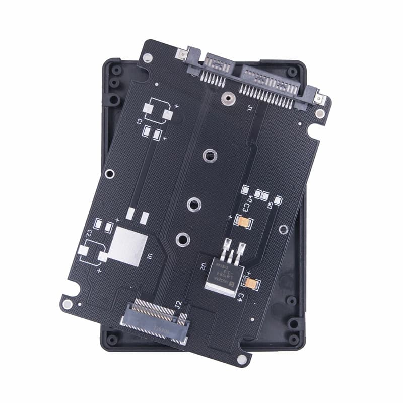 M.2 NGFF SSD MSATA a custodia SATA da 2,5 pollici Porta seriale Scatola per disco rigido esterno integrata Msata a Sata 3 3.0
