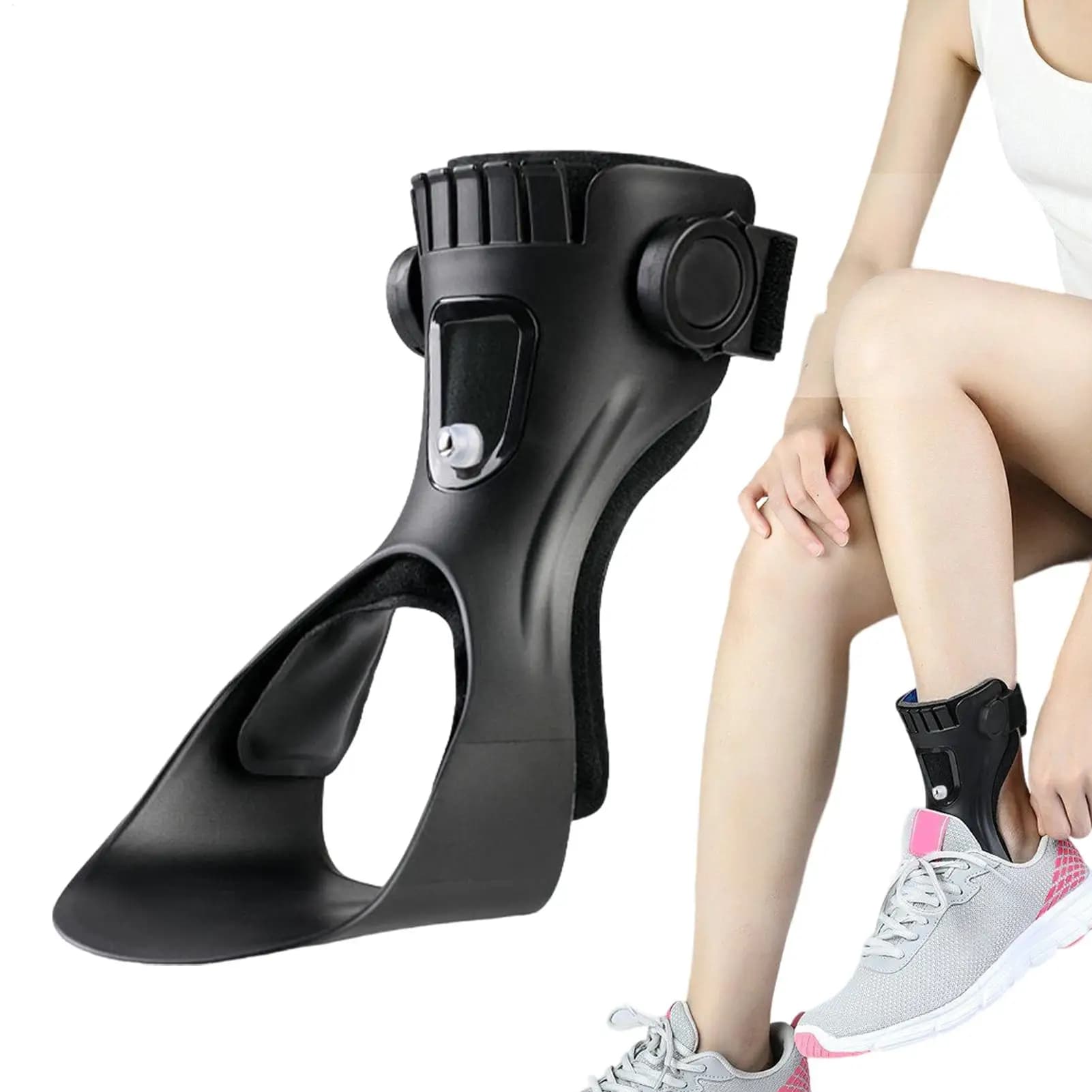 Ortesi per piede cadente con supporto per caviglia e comodo airbag gonfiabile per emiplegia, ictus e camminata con le scarpe