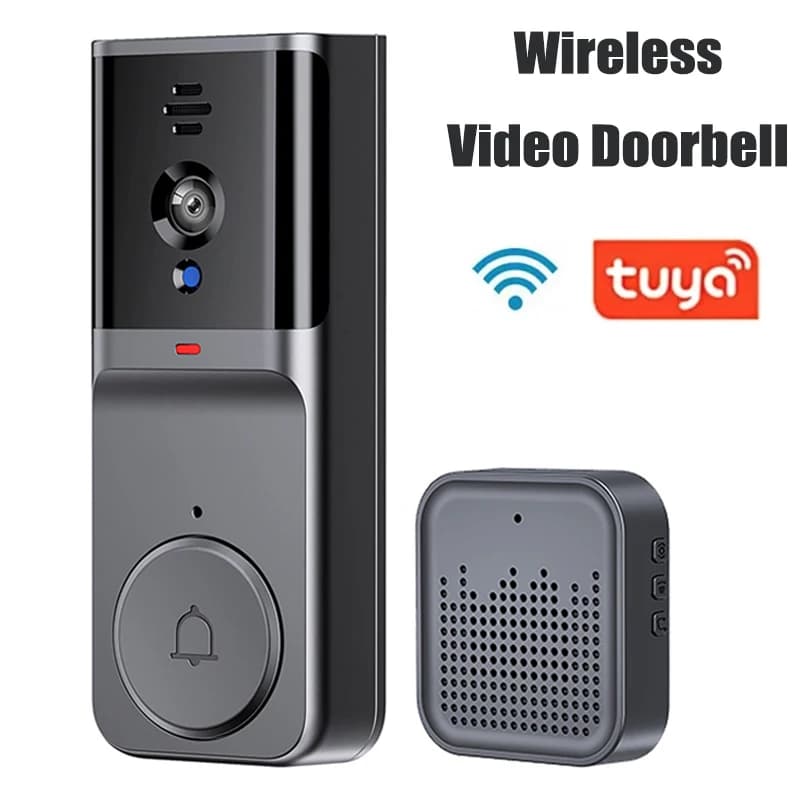 Videocitofono WiFi Tuya, Campanello Intelligente Wireless con Telecamera di Sicurezza, Visione Notturna e Audio Bidirezionale