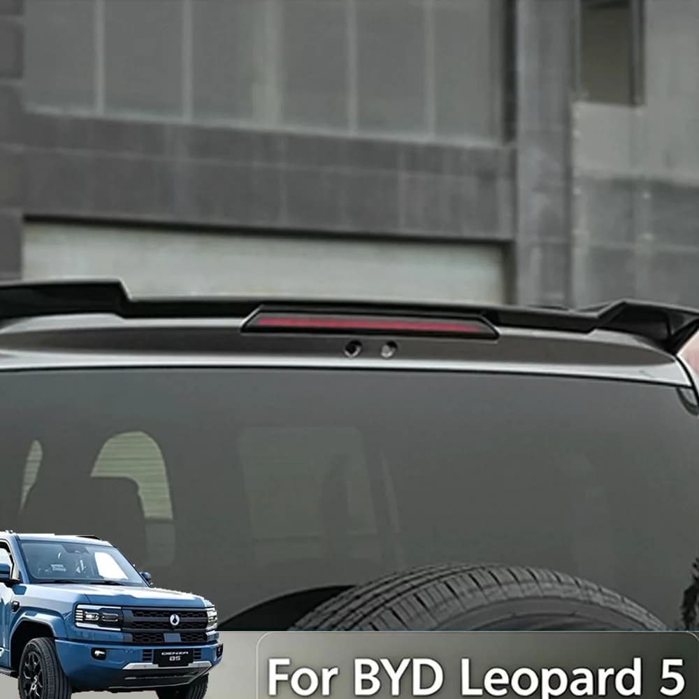 For BYD Leopard 5 Denza B5 2023-2026 Sport Rear Trunk Spoiler Wing Roof Lip Diffuser Exterior Styling Modification Accessories