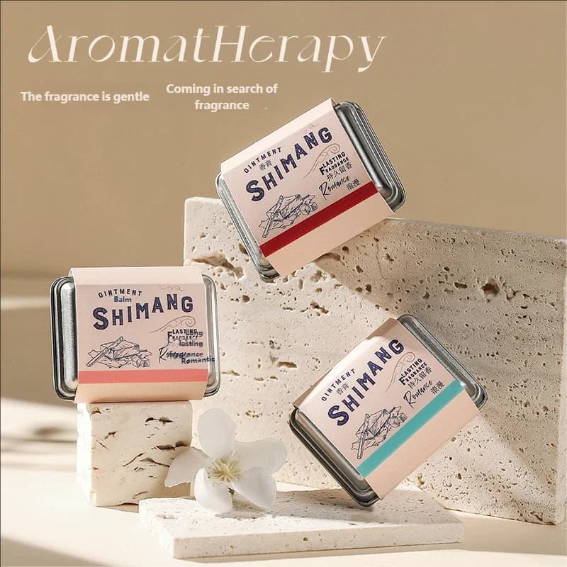 Solid Perfume Stick with Long-Lasting Light Fragrance Portable Floral Scent for Men and Women Featuring Agarwood, Peach