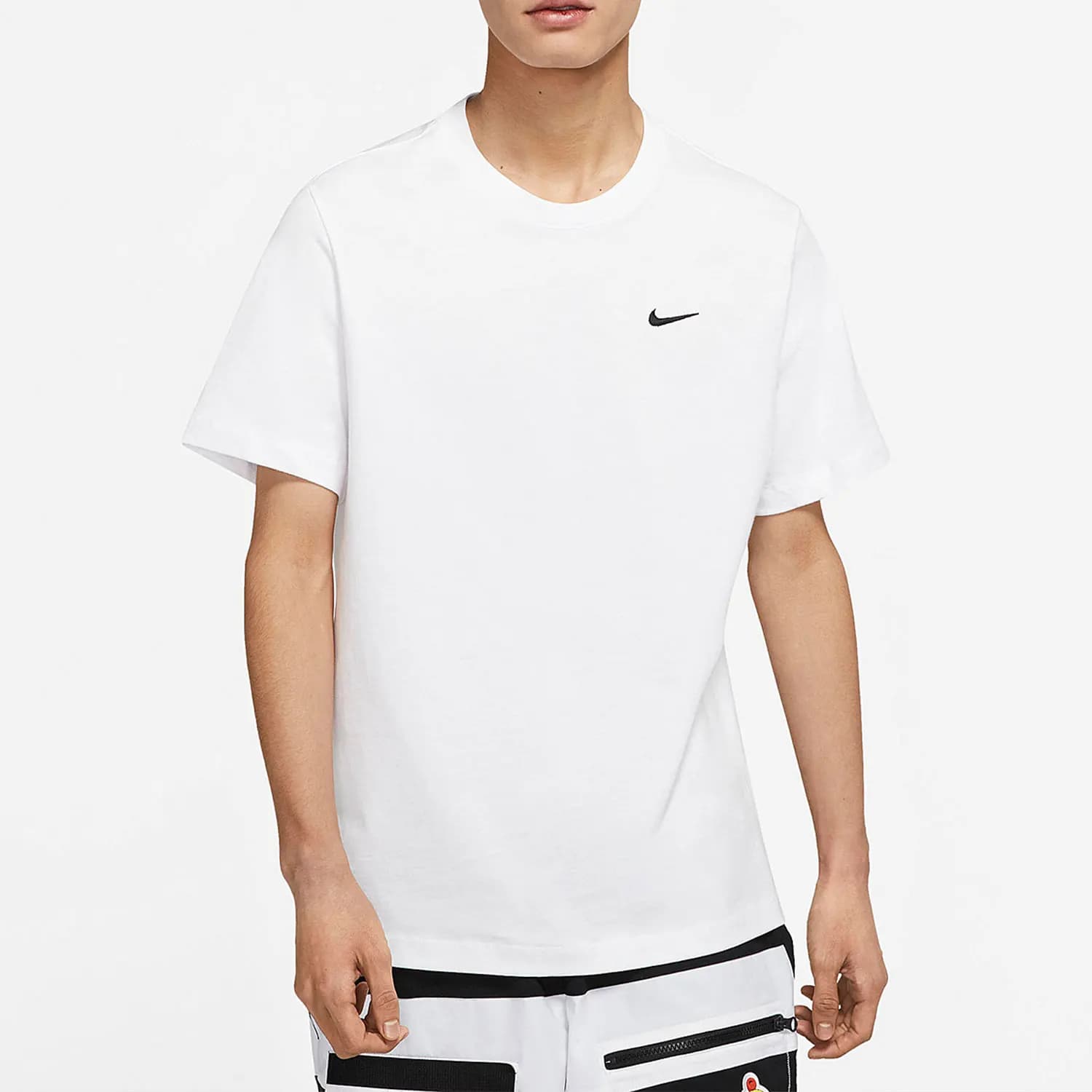 Nike Authentic New Men's Embroidered Logo Breathable Knitted Short Sleeve T-shirt BV0508-100