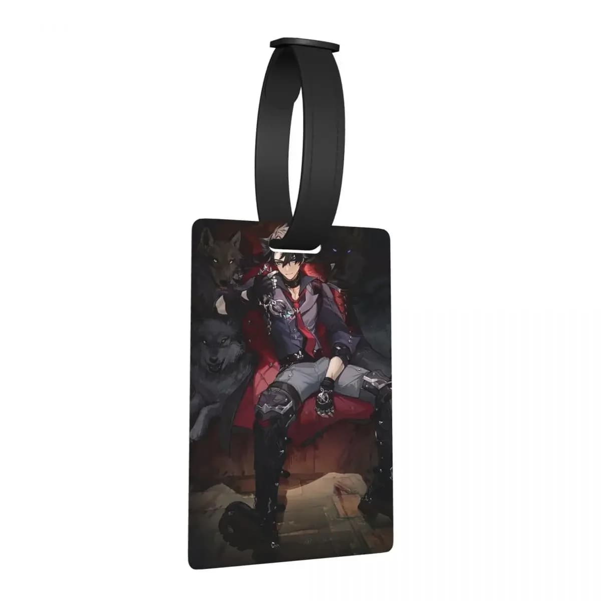 Genshin Impact Wriothesley Risley Etichette per bagagli Accessori per valigie Etichetta per imbarco per bagagli di moda Porta etichette ID Nome Indirizzo