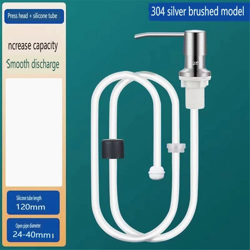 Lavello da cucina Dispenser di sapone liquido Lozione Detersivo Pressa a mano Pompe Dispenser di sapone Bottiglia Kit tubo di prolunga, L24002