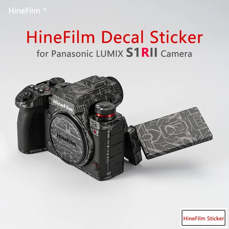 Hinefilm Pelle per Panasonic S1 RII Adesivo per fotocamera Lumix S1RII Decalcomania per fotocamera Pelle per Panasonic DC-S1RM2 Wrap Cover Pellicola S1RM2