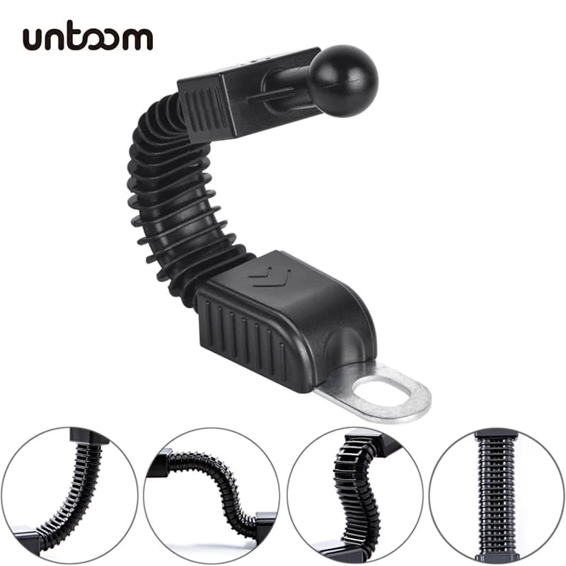 Supporto per Cellulare da Moto con Testa a Sfera da 17mm, Accessori Universali con Braccio Flessibile per Specchietto Retrovisore di Scooter