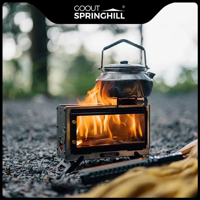 Goout Springhill Mini outdoor camping brazier Wood stove Hot stove for compact portable folding table brazier
