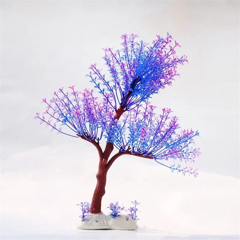 1 pz piante d'acquario artificiali acquario roccioso bonsai accessori ornamento arredamento