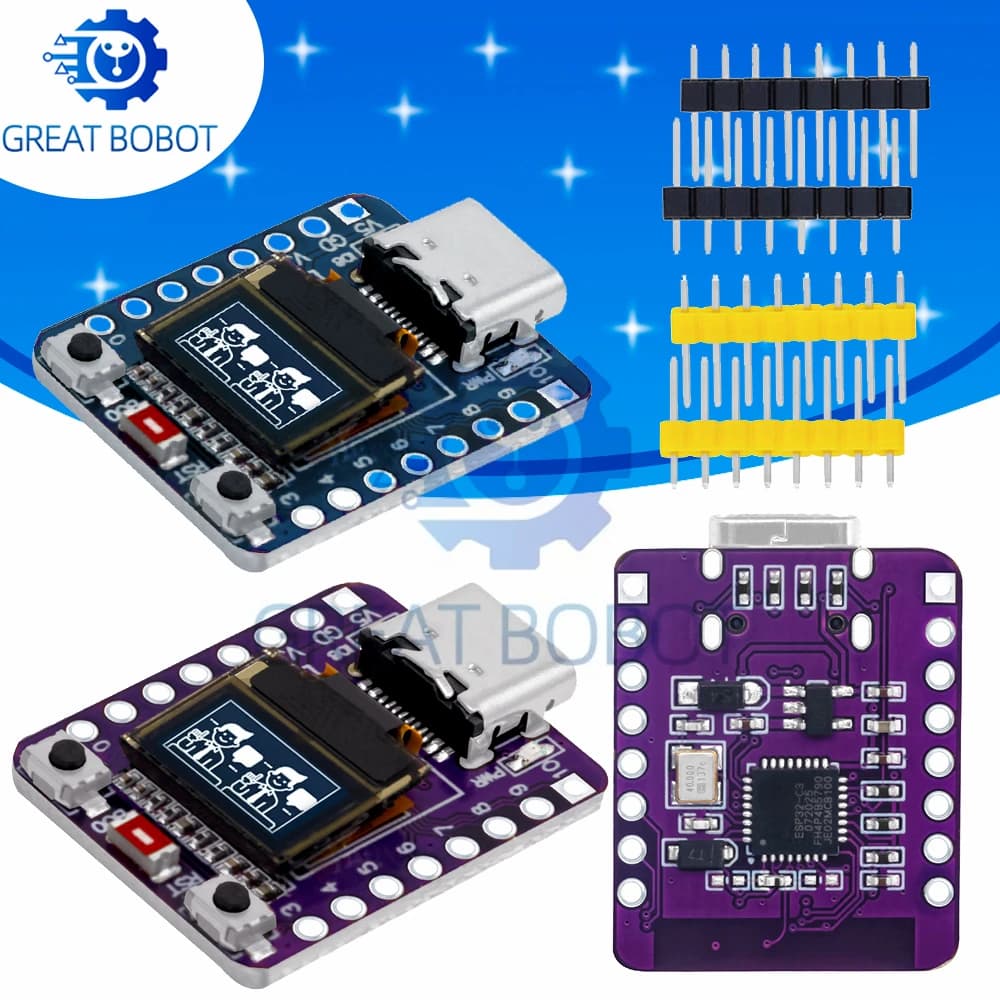 MINI ESP32-C3 Development Board 2.4G Wifi 4 BT Module with 0.42 Inch OLED Display 4MB Flash Ceramic Antenna USB Type-C ESP32 C3